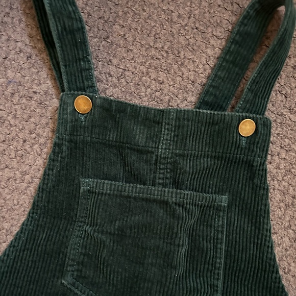 Green corduroy Romper - Picture 2 of 3